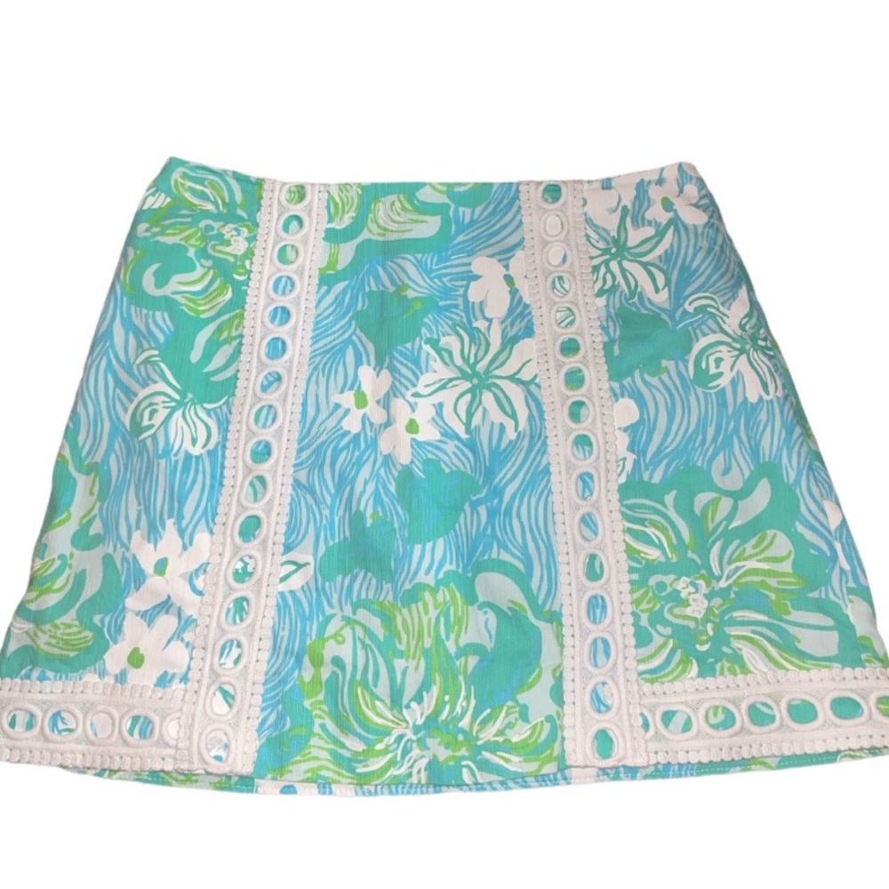 Lily Pulitzer Blue and Green Skort Size 2
